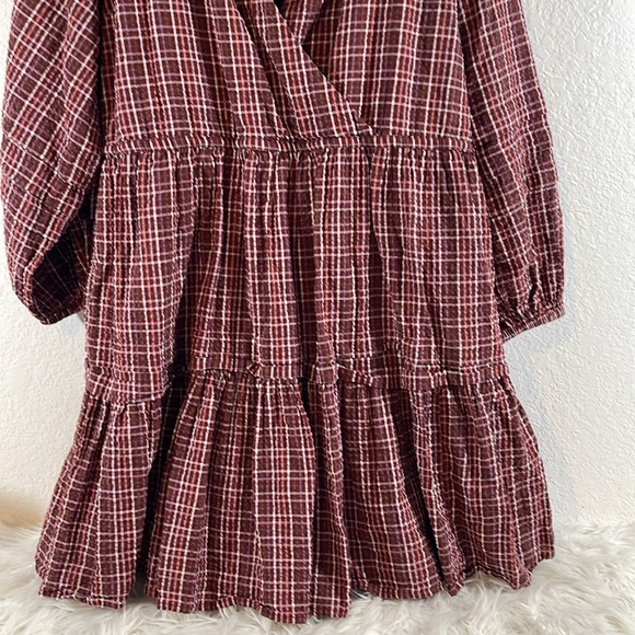 MADEWELL Seersucker Wrap Mini Dress Size XL - Picture 6 of 15